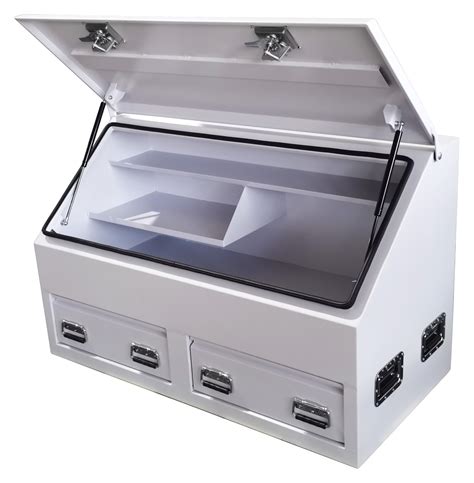 white metal tool box|white tool box with drawers.